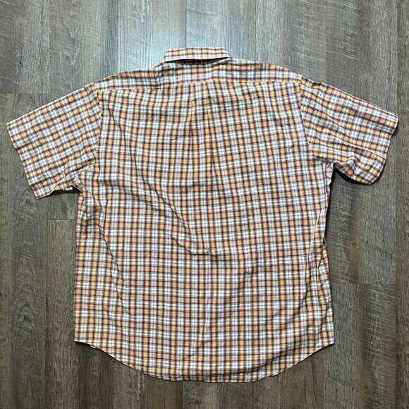 Vintage Polo Ralph‎ Lauren Blake Plaid Short Sleeve Button Down Shirt Mens Large - Picture 3 of 6